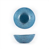 Glass Dinnerware dia.5.5" h:2" 14 oz. Round Blue Glass Bowl (Set of 2)